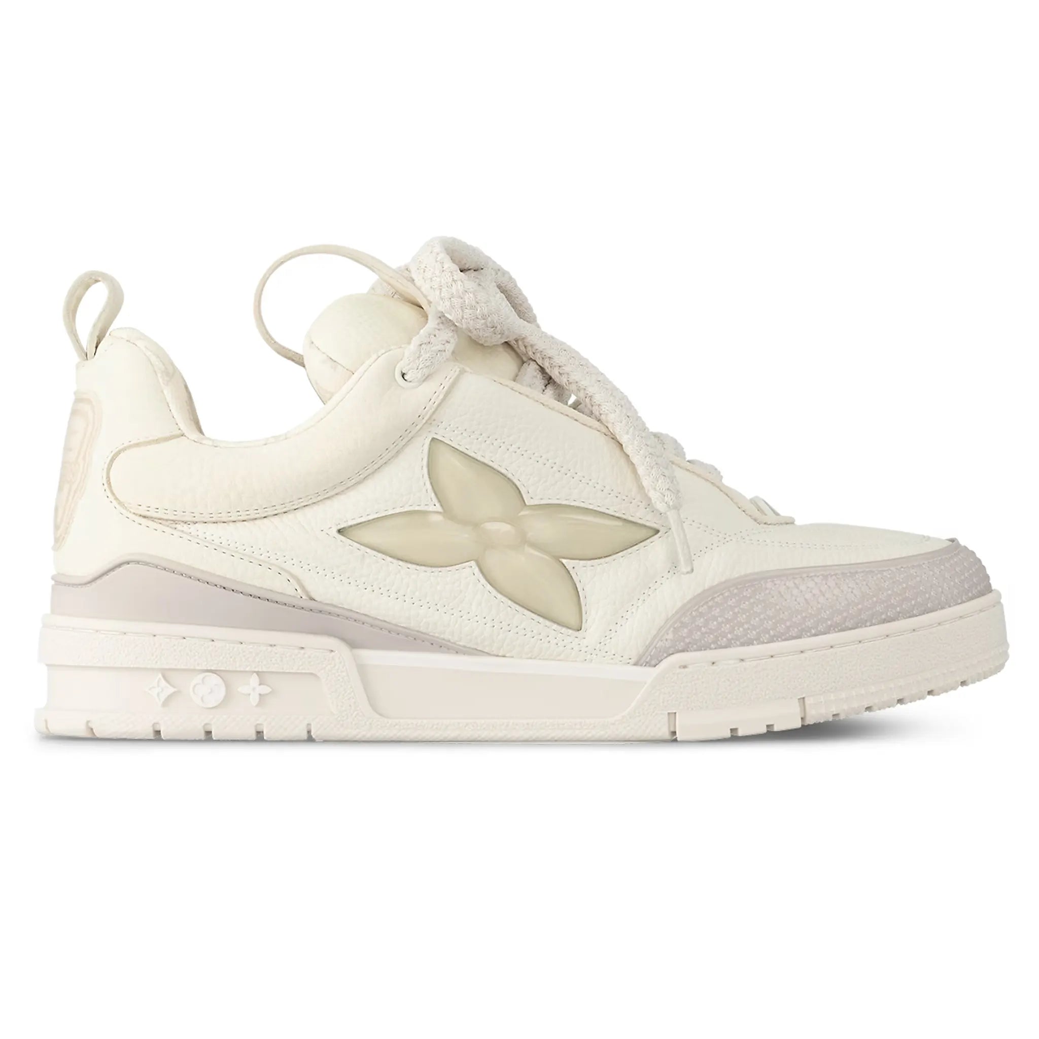 Side view of Louis Vuitton LV Skate Trainer White Sneaker